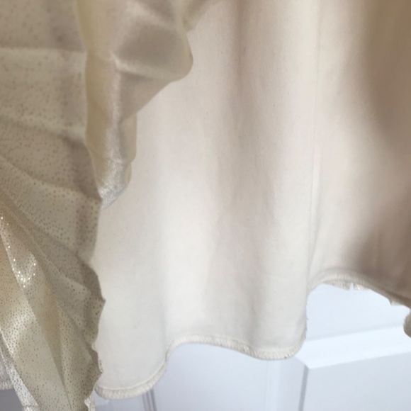 Marc & Maddie Metallic Sequin Pleated Dress Girls Size 14 Gold Short Sleeve - Picture 8 of 11